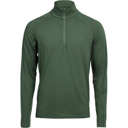 Productfoto van Lundhags Gimmer Merino Light 1/2 Zip Shirt met Lange Mouwen Heren - Thyme Green 62700