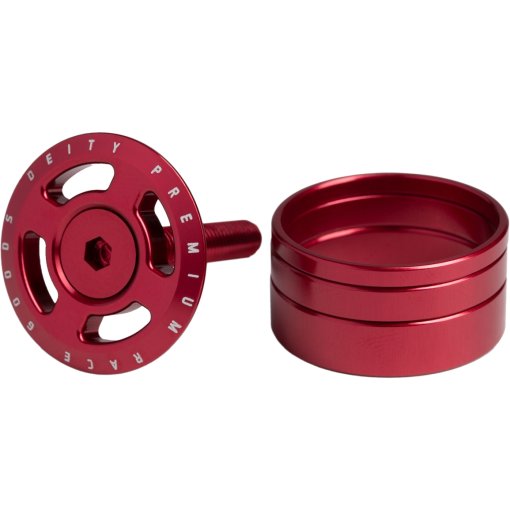 Picture of Deity Components Crosshair Headset Cap + Spacer Kit - 1 1/8&quot; - red