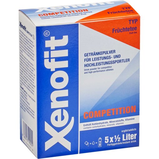 Slika izdelka Xenofit Competition Sadni čaj – izotonična pijača z ogljikovodiki - 5x43g