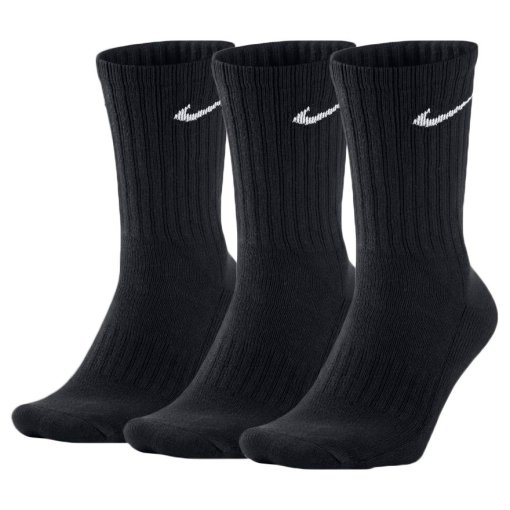 Productfoto van Nike Everyday Lightweight Crew Training Sock (3 Pair) - black/white SX7676-010