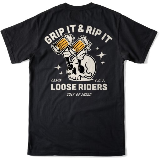 Immagine prodotto da Loose Riders Maglietta Uomo - Beer Now Tech - Grip It Black