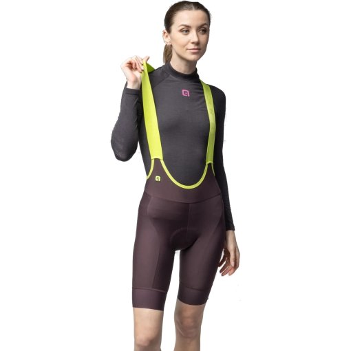 Foto de Alé Culotte Corto con Tirantes de Invierno Mujer - PR-E Magic Colour - brownie