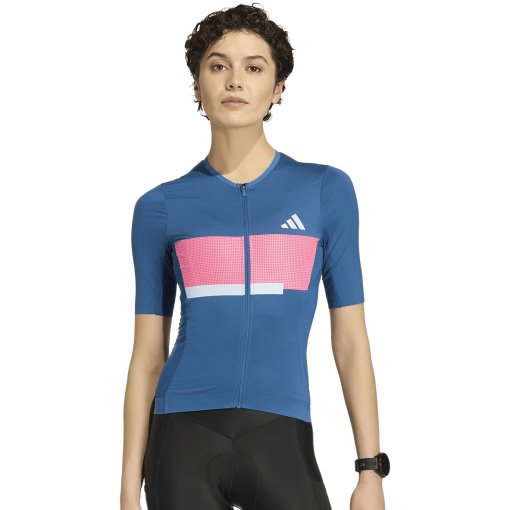 Productfoto van adidas Tempo Neo Heritage Fietstrui Dames - dusky petrol JZ6774