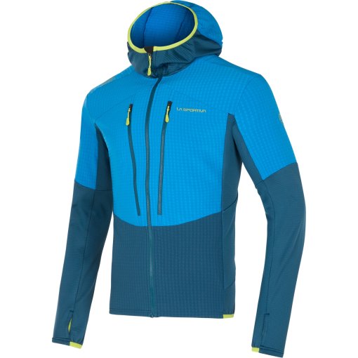 Foto de La Sportiva Chaqueta con Capucha Hombre - Session Tech - Storm Blue/Electric Blue