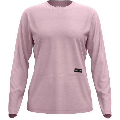 Picture of Ortovox 185 Merino Patch Long Sleeve Shirt Women - dawn rose