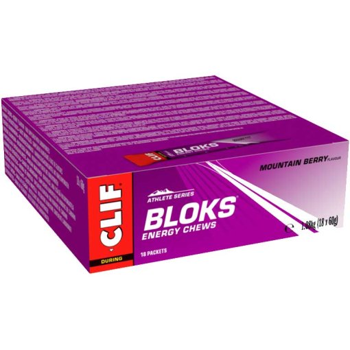 Kuva tuotteesta Clif Bloks Energy Chews Hiilihydraatti-elektrolyytit-purukumit - Parasta ennen 04. toukokuuta 2026 – 18 x 60 g