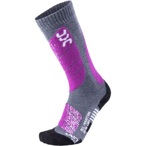 Foto de UYN Calcetines Mujer - Ski All Mountain - Medium Grey Melange/Purple