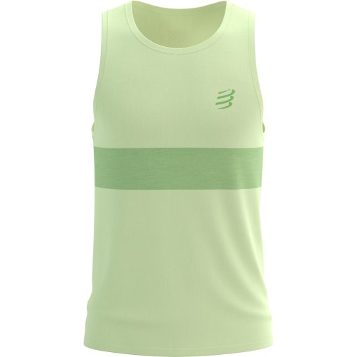Produktbild von Compressport Performance Running Tanktop Herren - cream/neon green