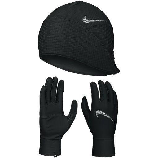Foto de Nike Kit Guantes + Gorro Hombre - Essential Running - black/black/silver 082