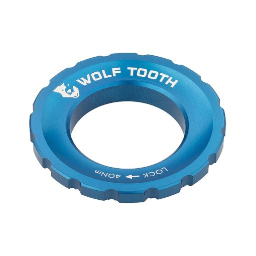 Foto de Wolf Tooth Centerlock Lockring - Estriado Exterior - azul