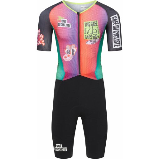 Productfoto van Café du Cycliste x Café Factory Team Cerise Racebody Heren - black