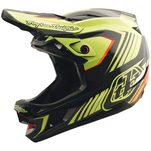 Foto de Troy Lee Designs Casco - D4 Polyacrylite MIPS - Qualifer Black/Yellow