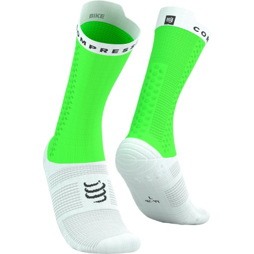 Productfoto van Compressport Pro Racing Bike Compressiesokken v4.0 - neon green/white