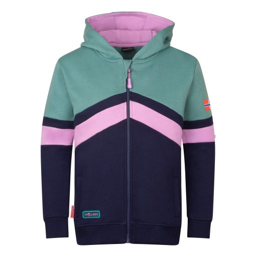 Foto de Trollkids Chaqueta Niña - Flekkefjord - Deep Violet/Dusty Teal/Light Violet