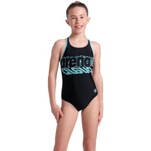 Produktbild von arena Feel Shaking V Back Badeanzug Mädchen - Schwarz/Water
