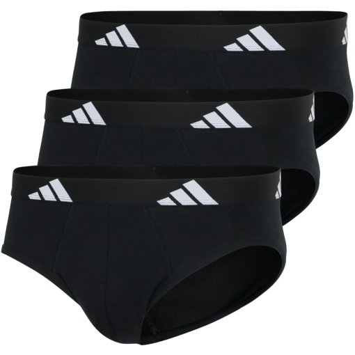 Photo produit de adidas Sports Underwear Slip Homme - Active Flex Cotton - Pack de 3 - 000 black - 2025
