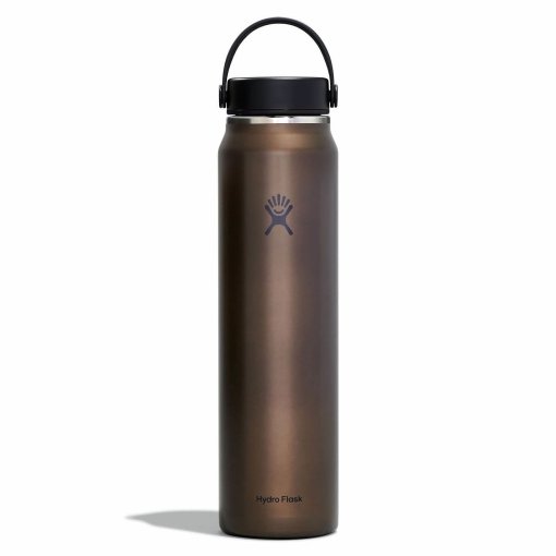 Foto de Hydro Flask Botella Térmica - 40 oz Lightweight Wide Mouth Trail Series + Tapa Wide Flex Cap B - 1182 ml - Obsidian