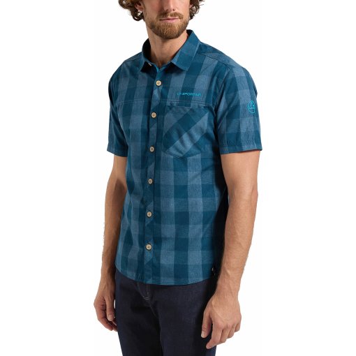 Photo produit de La Sportiva Chemise Manches Courtes Homme - Nomad - Storm Blue/Maui