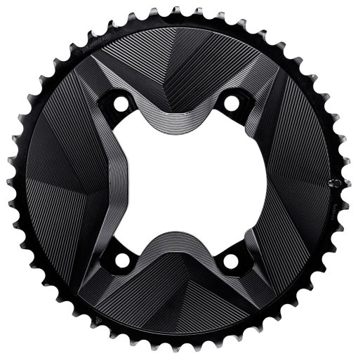 Produktbild von Alugear AERO Kettenblatt - Gravel | 4x BCD 110 (Shimano GRX / außen) | 2x 11/12s - rund | schwarz