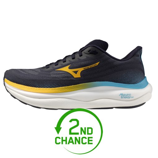 Produktbild von Mizuno Wave Sky 9 Laufschuhe Herren - Baritone Blue/Citrus/Capri Breeze - B-Ware