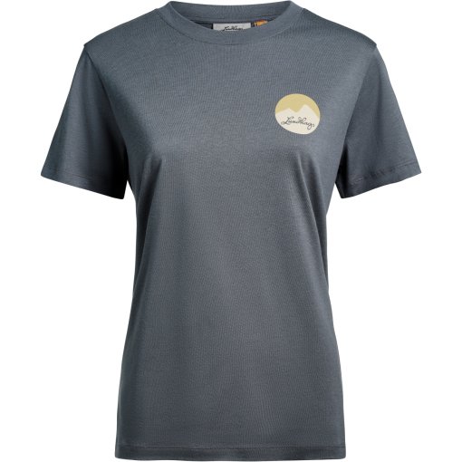 Productfoto van Lundhags Järpen Printed T-Shirt Dames - Dk Sky blue 71000