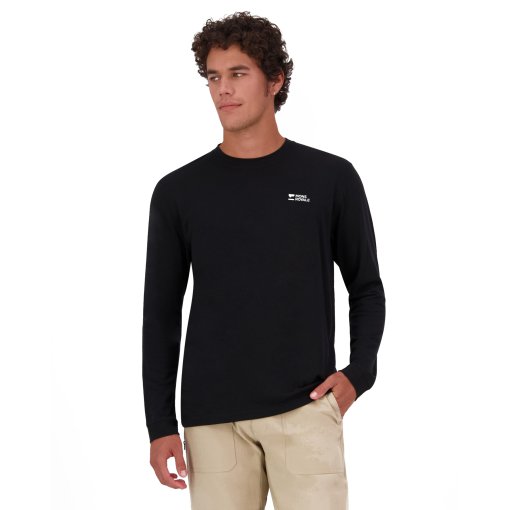 Photo produit de Mons Royale Icon Merino T-shirt manches longues pour hommes - black