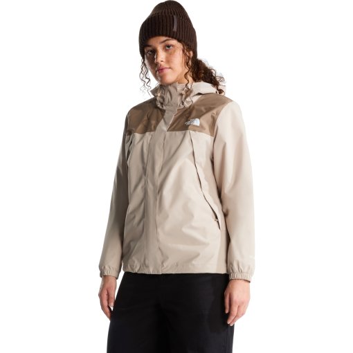 Image of The North Face Antora Rain Jacket Women - Timeless Taupe/Garnet