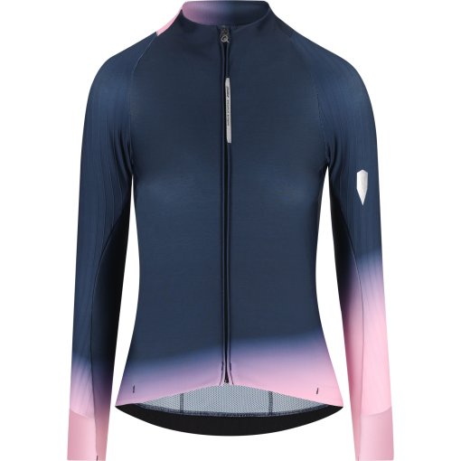 Immagine prodotto da Q36.5 Maglia a Maniche Lunghe Donna - Gregarius Hybrid Collar Fade - nautica blue