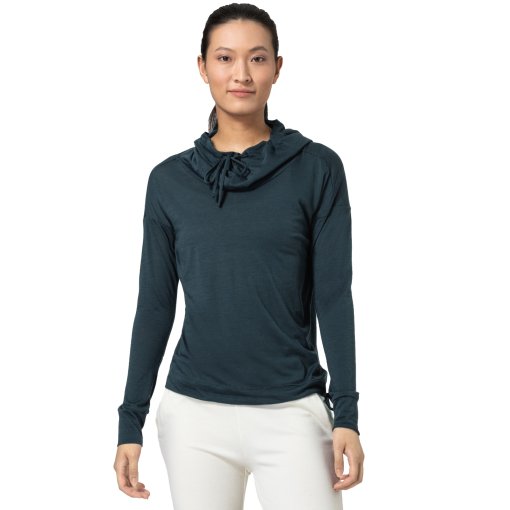 Foto de SUPER.NATURAL Camiseta de Manga Larga con Capucha Mujer - Funnel - Blueberry