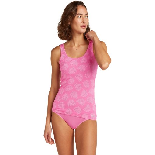 Immagine prodotto da Icebreaker Canotta Donna - Merino 150 Siren Fresh Ferns AOP - Pop/Snow