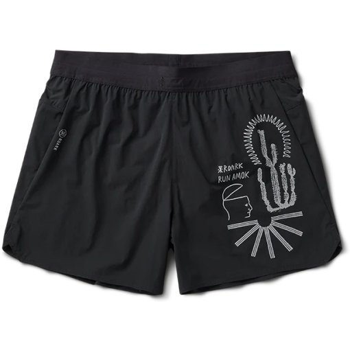 Photo produit de Roark Alta 5&quot; Short running pour hommes - Black