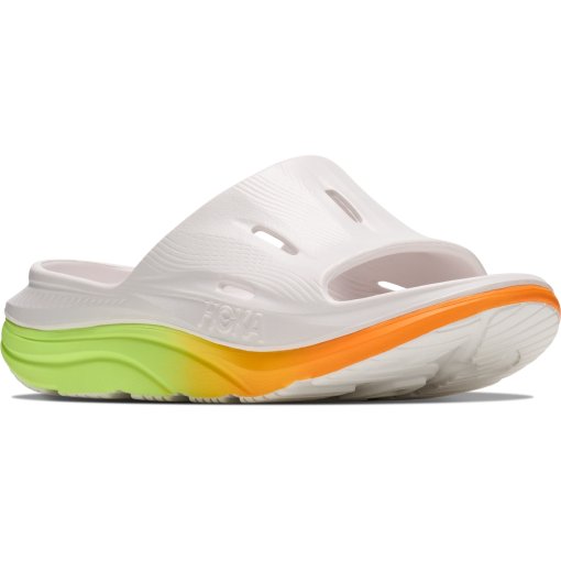 Produktbild von Hoka Ora Recovery Slide 3 Slippers Unisex - white / neon yuzu