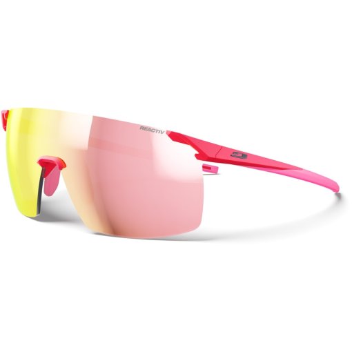 Zdjęcie: Julbo Faster M Okulary przeciwsłoneczne - Pink / Yellow / Pink Gold - Reactiv 1-3 Light Amplifier