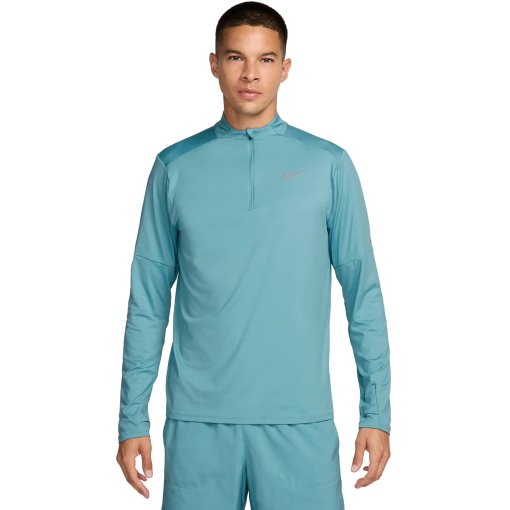Immagine prodotto da Nike Maglia a Maniche Lunghe da corsa Uomo - Dri-Fit 1/4-Zip - denim turquoise/reflective silver DD4756-464