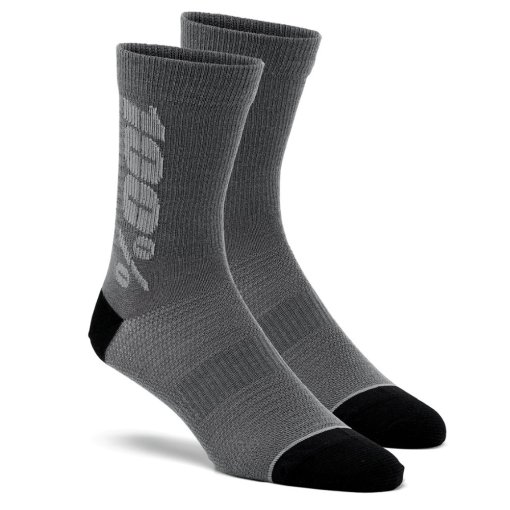 Foto de 100% Calcetines Ciclismo - Rythym Merino - charcoal/gris
