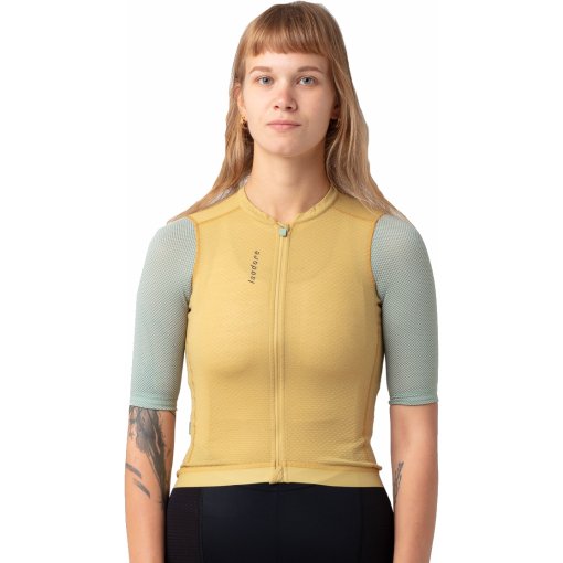 Foto de Isadore Maillot Ciclismo Mujer - Signature Merino Air - Antique Gold