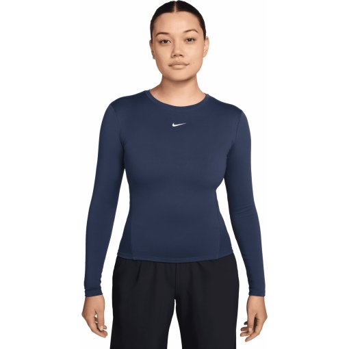 Picture of Nike One Fitted Dri-FIT Longsleeve Top Women - midnight navy/white IM9449-410