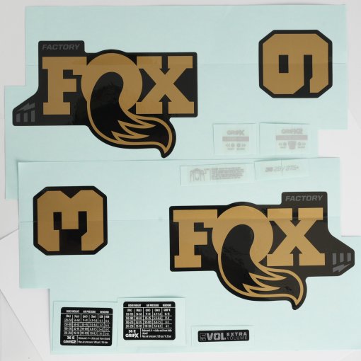 Kuva tuotteesta FOX Tarrasarja 36E-Joustohaarukka (2026) varten - 803-04-280 | Factory | Shiny Black | Kashima/Grey