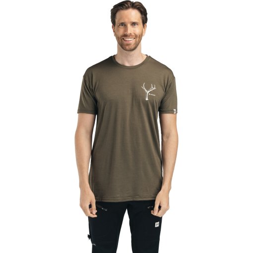 Produktbild von Aclima Lightwool Print Antler T-Shirt Herren - tarmac