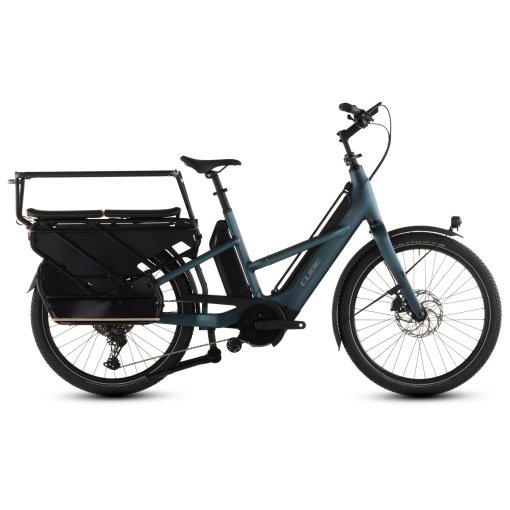 Kuva tuotteesta CUBE LONGTAIL HYBRID Family 800 - Sähköinen Tavarapyörä - 2026 - royalgreen / black