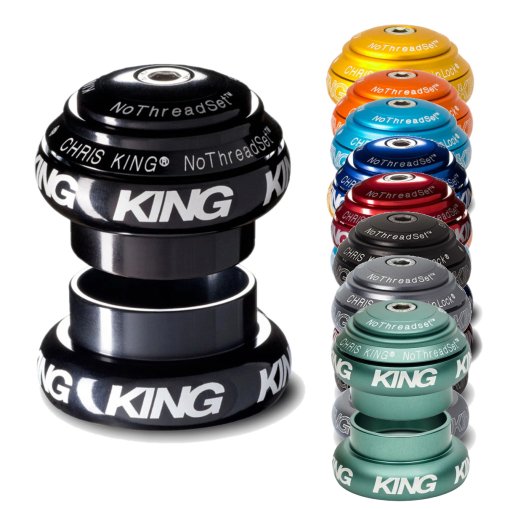 Foto de Chris King NoThreadSet Grip Lock Juego de Dirección 1 1/8 pulgadas - EC34/28.6 | EC34/30 - Classic Logo Print - diferentes colores