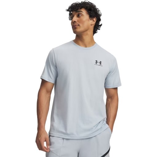 Picture of Under Armour UA Sportstyle Left Chest Short Sleeve Shirt Men - Blue Fog/Black