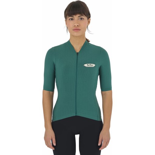 Foto de Café du Cycliste Maillot de Manga Corta Mujer - Emeline - alpine green