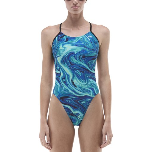 Picture of TYR Olea Durafast Elite® Cutoutfit Swimsuit Women - blue/green