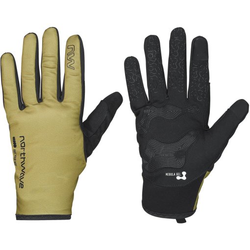 Picture of Northwave Fast Pro Gel Winter Gloves - green khaki 161