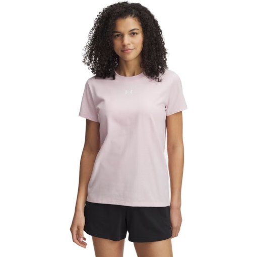 Foto de Under Armour Camiseta de Manga Corta Mujer - UA Rival Core - Prime Pink/Blanco