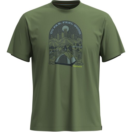 Foto de SmartWool Camiseta de Manga Corta Unisex - Streets to Peaks Graphic - N06 fern green