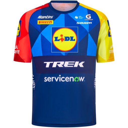Productfoto van Santini Team Lidl-Trek 2026 Fan Line Technisch t-shirt RE975GLL26LT - print