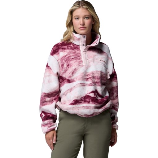 Produktbild von Columbia Helvetia II Printed Half Snap Fleecepullover Damen - Antique Mauve/Summits