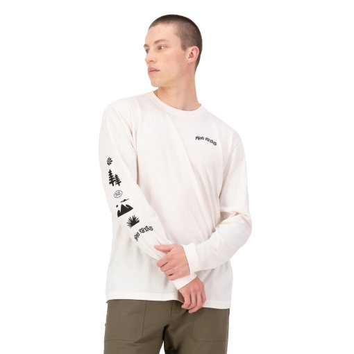 Photo produit de Mons Royale T-Shirt Manches Longues Homme - Yonder Merino Organic Cotton - vintage white
